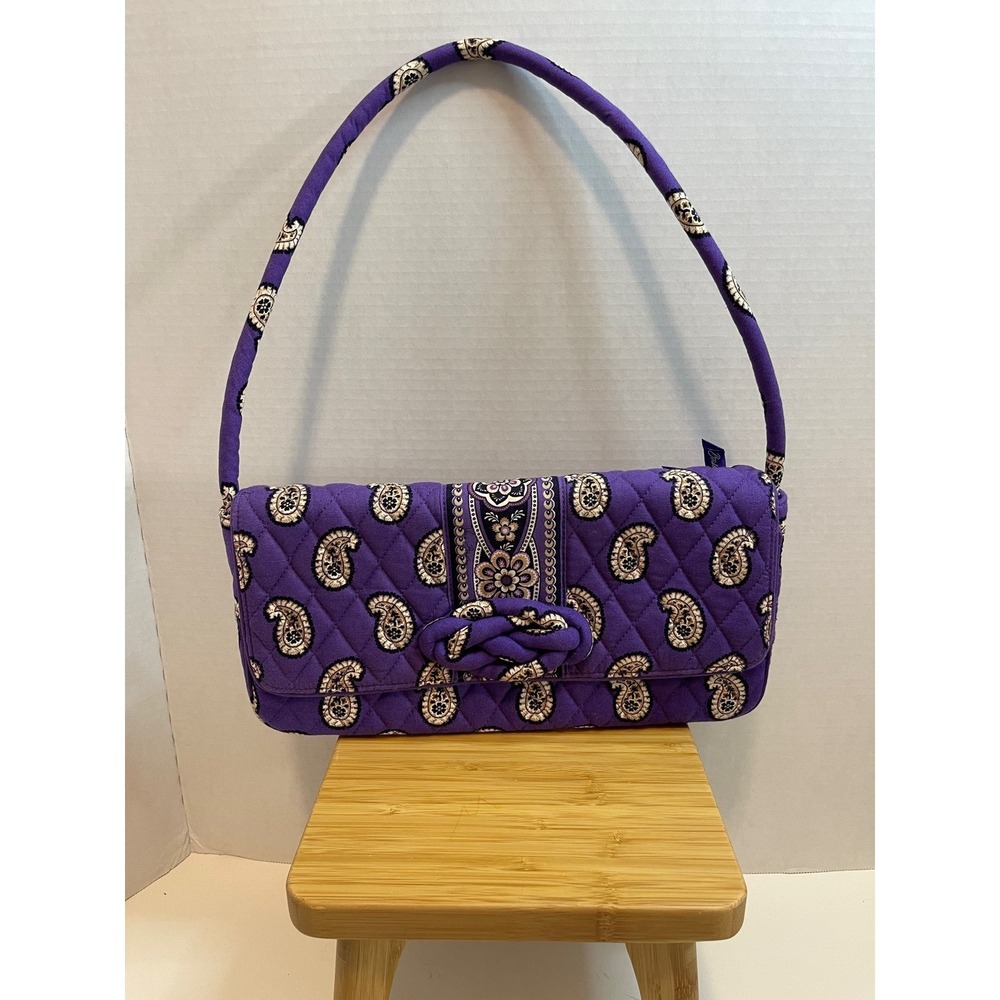 Vera Bradley Knot just a clutch Simply violet paisley purse‎
